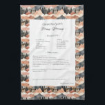 Family Recipe Heirloom Mountain Range Tea Towel<br><div class="desc">Keepsake family recipe tea towel. Share uncle Jim's chilli recipe or great aunt Aggie's all time favourite thanksgiving casserole dish. Elegant and simple template design can easily be adjusted to share your family recipes as mother's day, birthday, or Christmas gifts. Custom family name with initials. Colours can be changed. Great...</div>