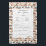 Family Recipe Heirloom Mountain Tea Towel<br><div class="desc">Keepsake family recipe tea towel. Share uncle Jim's chilli recipe or great aunt Aggie's all time favourite thanksgiving casserole dish. Elegant and simple template design can easily be adjusted to share your family recipes as mother's day, birthday, or Christmas gifts. Custom family name with initials. Colours can be changed. Great...</div>