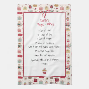 Family Recipe Keepsake Christmas Tea Towel