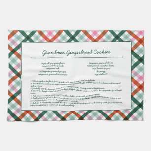 Family Recipe Keepsake Christmas Tea Towel