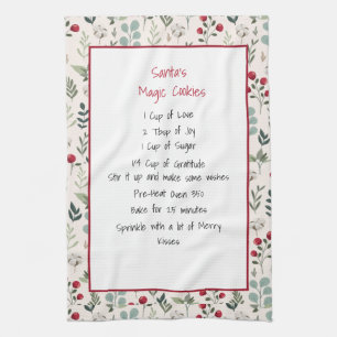 Family Recipe Keepsake Christmas Tea Towel