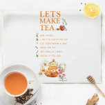 Family Recipe Tea Party Tea Towel<br><div class="desc">♥ The "Let's Make Tea" kitchen towel is sure to bring a touch of warmth to any winner's kitchen! This Family Recipe Tea Party kitchen towel is perfect for gifting at tea parties, garden bridal showers, or any tea-themed event. ♥ It's not just a practical addition to the kitchen; it...</div>