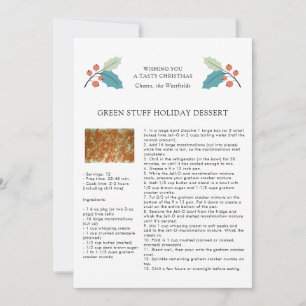 Family Recipe Template Christmas Card
