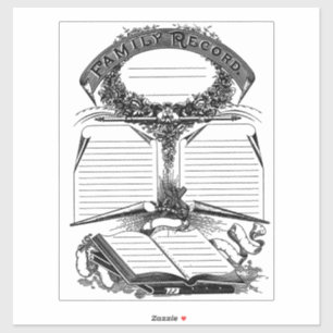 Family Record Birth Death Marriage Certificate art