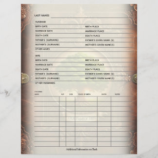Family Records Genealogy Scrapbook