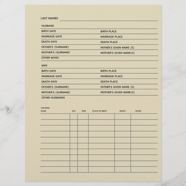 Family Records Genealogy Scrapbook (Front)