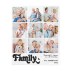 Family Retro Personalised 9 Photo Collage