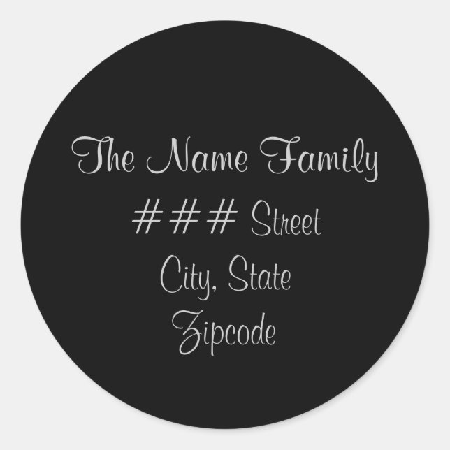 Family return address label - personalise (Front)