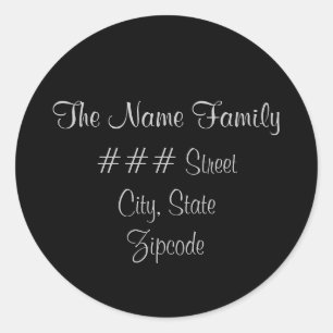Family return address label - personalise