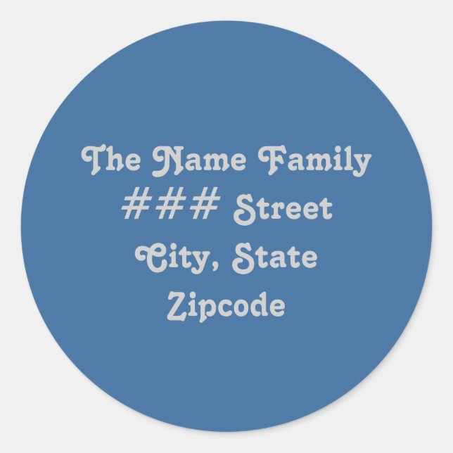Family return address label - personalise info (Front)