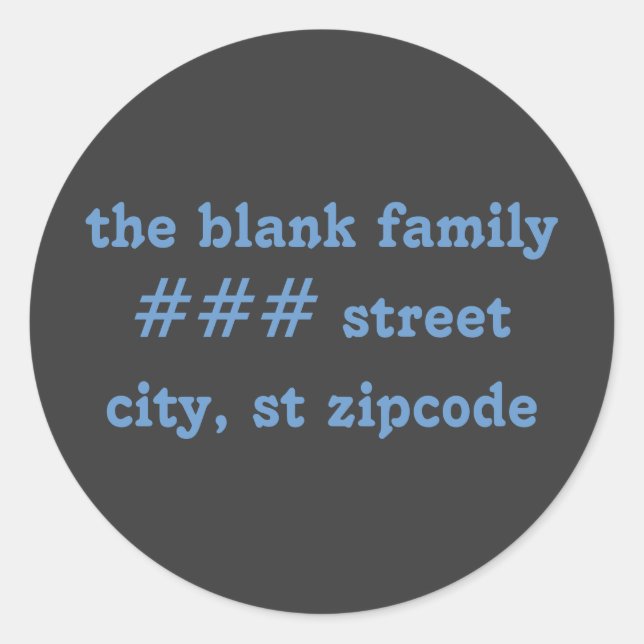 family return address labels - personalise info (Front)