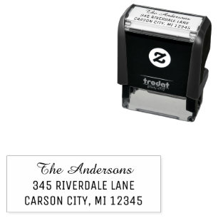 Family Return Address Self-inking Stamp