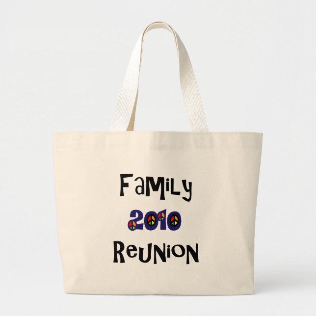 Family Reunion 2010 Large Tote Bag (Front)