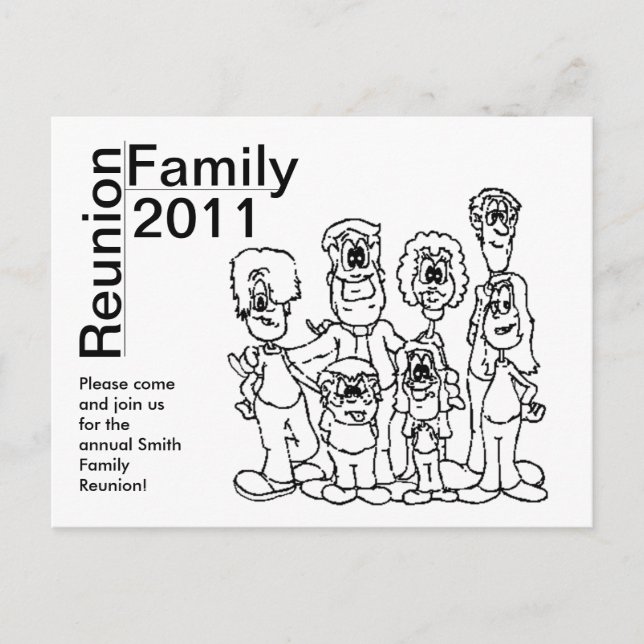 Family Reunion 2011 Colouring Invite (Front)