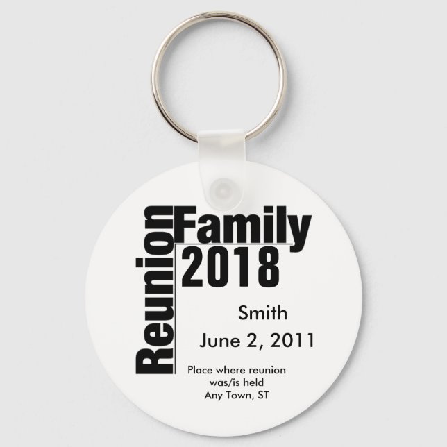 Family Reunion 2018 souviner keychain (Front)