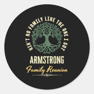 Family Reunion 2025 Matching Design - Armstrong Classic Round Sticker