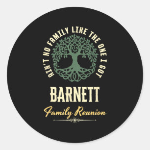 Family Reunion 2025 Matching Design - Barnett  Classic Round Sticker