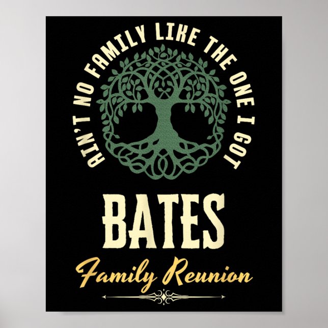 Family Reunion 2025 Matching Design - Bates  Poster (Front)
