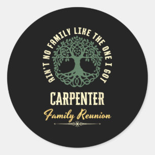 Family Reunion 2025 Matching Design - Carpenter  Classic Round Sticker