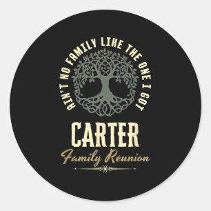 Family Reunion 2025 Matching Design - Carter  Classic Round Sticker