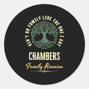 Family Reunion 2025 Matching Design - Chambers  Classic Round Sticker