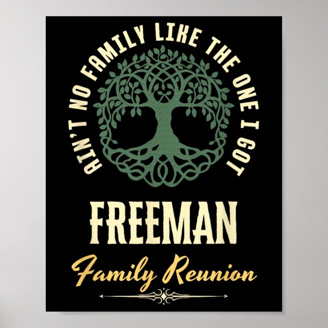 Family Reunion 2025 Matching Design - Freeman  Poster (Front)