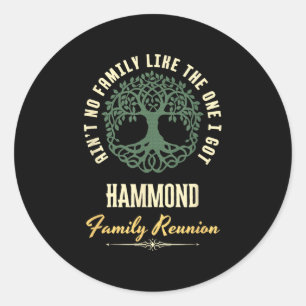 Family Reunion 2025 Matching Design - Hammond  Classic Round Sticker