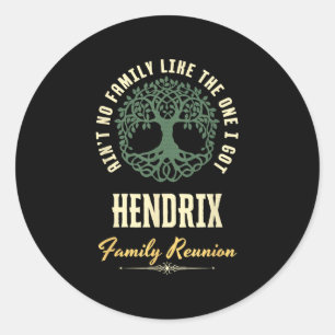 Family Reunion 2025 Matching Design - Hendrix  Classic Round Sticker