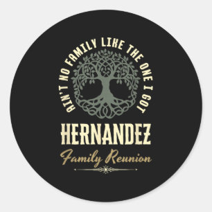 Family Reunion 2025 Matching Design - Hernandez  Classic Round Sticker