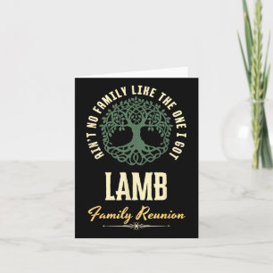 Family Reunion 2025 Matching Design - Lamb Card