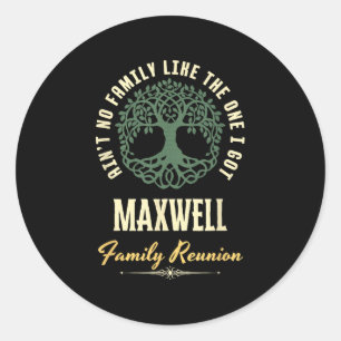 Family Reunion 2025 Matching Design - Maxwell  Classic Round Sticker