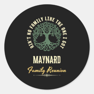 Family Reunion 2025 Matching Design - Maynard  Classic Round Sticker