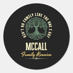 Family Reunion 2025 Matching Design - Mccall  Classic Round Sticker