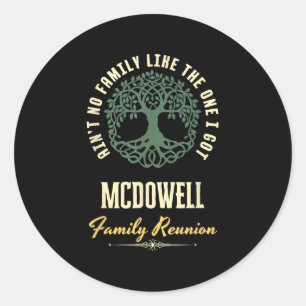 Family Reunion 2025 Matching Design - Mcdowell Classic Round Sticker