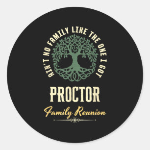 Family Reunion 2025 Matching Design - Proctor  Classic Round Sticker