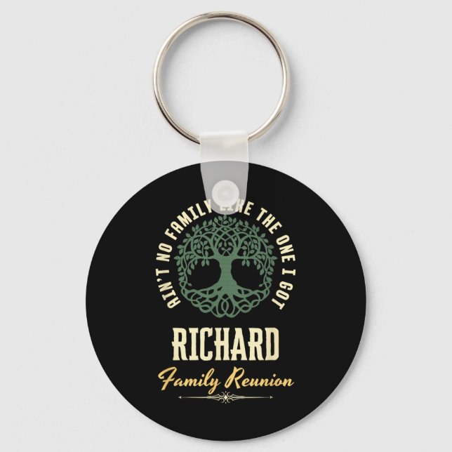 Family Reunion 2025 Matching Design - Richard  Key Ring (Front)