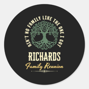 Family Reunion 2025 Matching Design - Richards Classic Round Sticker