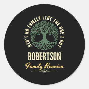 Family Reunion 2025 Matching Design - Robertson  Classic Round Sticker