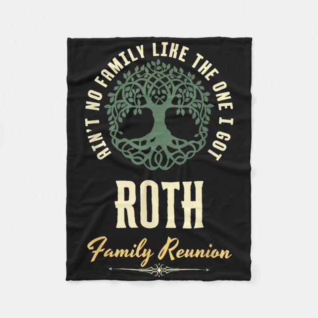 Family Reunion 2025 Matching Design - Roth  Fleece Blanket (Front)
