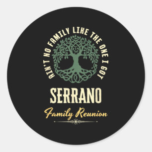 Family Reunion 2025 Matching Design - Serrano Classic Round Sticker