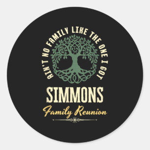 Family Reunion 2025 Matching Design - Simmons Classic Round Sticker