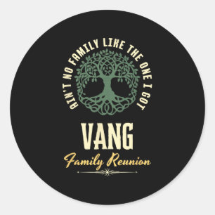 Family Reunion 2025 Matching Design - Vang  Classic Round Sticker