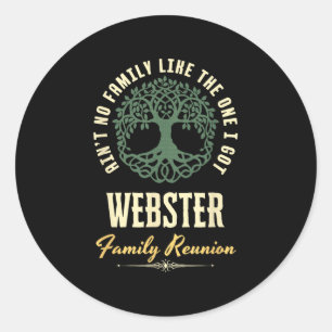 Family Reunion 2025 Matching Design - Webster  Classic Round Sticker