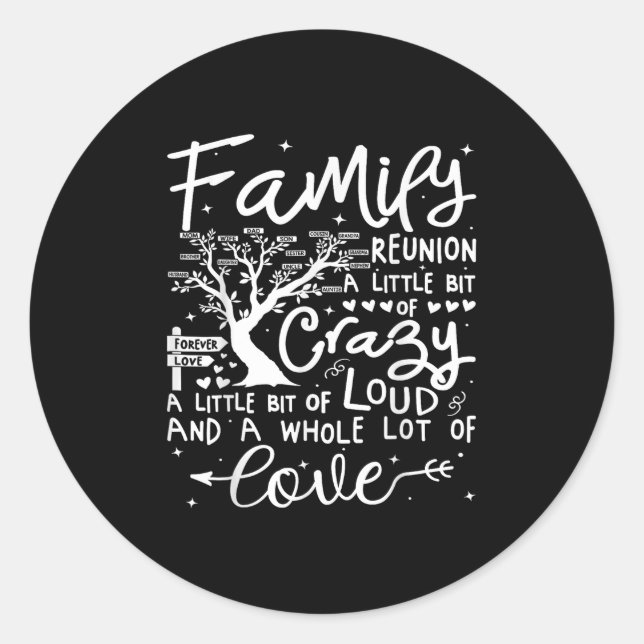 Family Reunion 2025 Shirt Family Matching Reunion  Classic Round Sticker (Front)