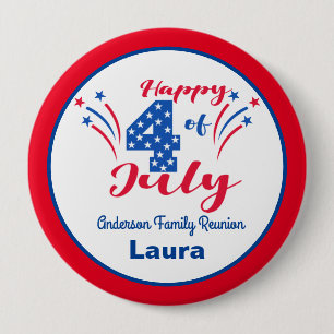 Family Reunion 4th of July Celebration 10 Cm Round Badge