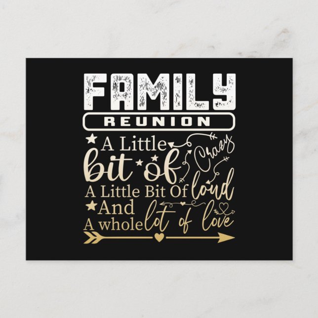 Family Reunion A Little Bit Of Crazy Postcard (Front)