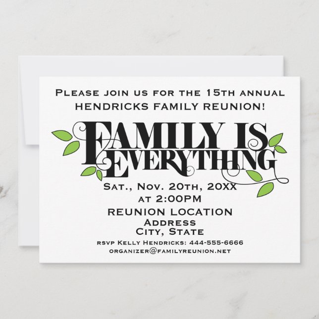 Family Reunion announcement (Front)