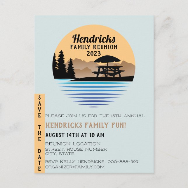 Family Reunion announcement Postcard (Front)