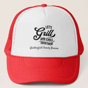 Family Reunion Annual BBQ Summer Matching Party Trucker Hat