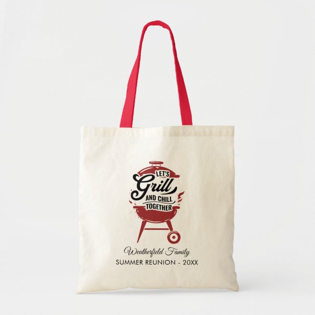 Family Reunion Annual Summer Cookout Matching Tote Bag (Front)